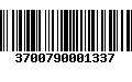 Código de Barras 3700790001337