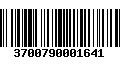 Código de Barras 3700790001641