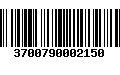 Código de Barras 3700790002150