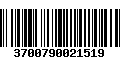 Código de Barras 3700790021519