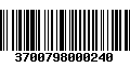 Código de Barras 3700798000240