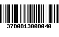 Código de Barras 3700813000040