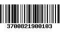 Código de Barras 3700821900103