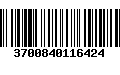 Código de Barras 3700840116424