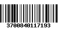 Código de Barras 3700840117193