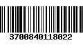 Código de Barras 3700840118022