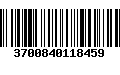 Código de Barras 3700840118459