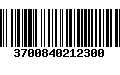 Código de Barras 3700840212300