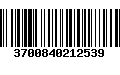 Código de Barras 3700840212539