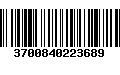 Código de Barras 3700840223689