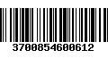 Código de Barras 3700854600612