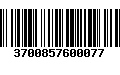 Código de Barras 3700857600077