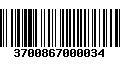 Código de Barras 3700867000034