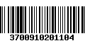 Código de Barras 3700910201104