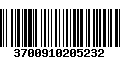 Código de Barras 3700910205232