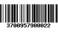 Código de Barras 3700957900022