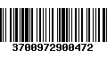 Código de Barras 3700972900472