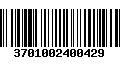 Código de Barras 3701002400429