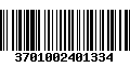 Código de Barras 3701002401334