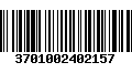 Código de Barras 3701002402157