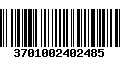 Código de Barras 3701002402485