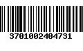 Código de Barras 3701002404731