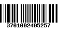 Código de Barras 3701002405257