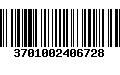 Código de Barras 3701002406728