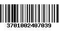 Código de Barras 3701002407039