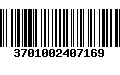 Código de Barras 3701002407169