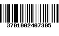 Código de Barras 3701002407305