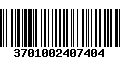 Código de Barras 3701002407404