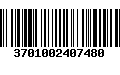 Código de Barras 3701002407480