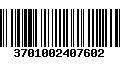 Código de Barras 3701002407602