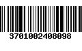 Código de Barras 3701002408098