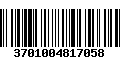 Código de Barras 3701004817058