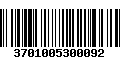 Código de Barras 3701005300092