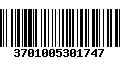 Código de Barras 3701005301747