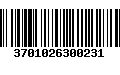 Código de Barras 3701026300231