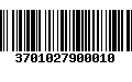 Código de Barras 3701027900010