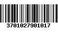 Código de Barras 3701027901017