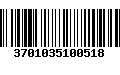 Código de Barras 3701035100518