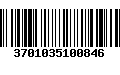 Código de Barras 3701035100846