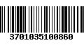 Código de Barras 3701035100860