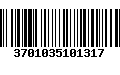 Código de Barras 3701035101317