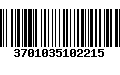 Código de Barras 3701035102215