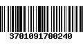 Código de Barras 3701091700240