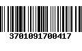 Código de Barras 3701091700417