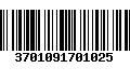 Código de Barras 3701091701025