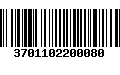 Código de Barras 3701102200080